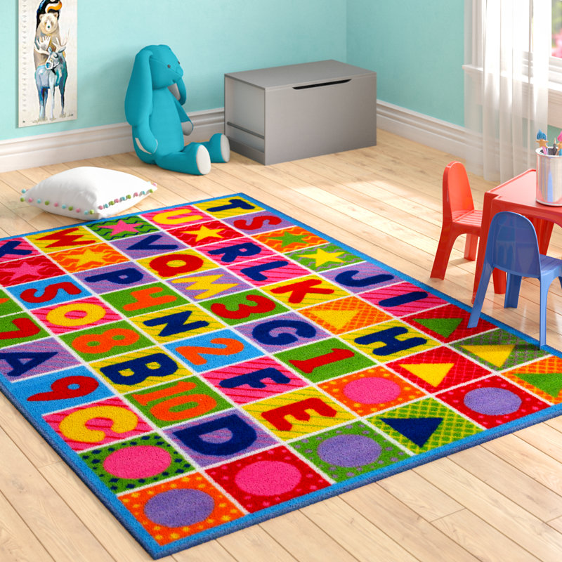 Zoomie Kids Boswell Numbers and Letters Kids Area Rug & Reviews Wayfair